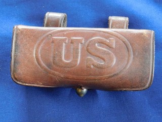 A US m1896 Cartridge Box Pouch .38 Leather 1905 Cavalry Infantry Pre WWI