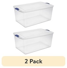 (2 pack) 105 Quart Extra-Large Latching Stora...