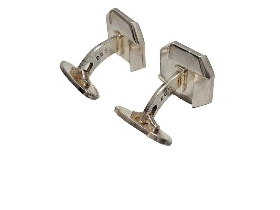 Auténticos gemelos Georgen Jensen gemelos ónix plata 925 puños Georg Jensen - Imagen 3 de 4