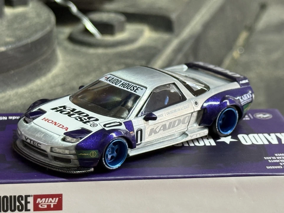 Chase!!! Kaido House x Mini GT Honda NSX Kaido Racing V2 фиолетовый #173 открытая коробка. - Изображение 3 из 4