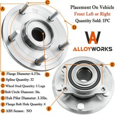 FRONT WHEEL HUB BEARING ASSEMBLY FIT 2009-2020 DODGE JOURNEY 2.4L 3.6L 5 LUGS.