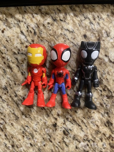 Marvel Spidey and His Amazing Friends Iron Man, Spider Man, And Black Panther