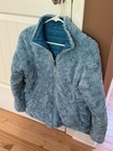 The North Face Youth Girls XL Reversible Mossbud Jacket Full Zip Fleece Blue EUC — photo 5