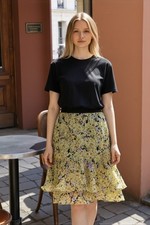NOTATIONS Vtg Women's XL Floral Cottagecore Fairy Whimsical Tiered Skirt