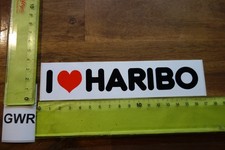 Alter Aufkleber Süsswaren Weingummi Lakritz Gummibärchen HARIBO (GWRC)