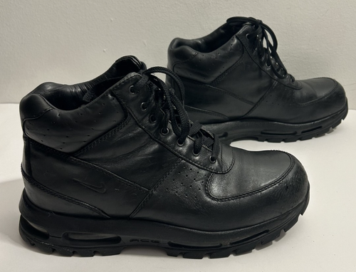 Nike 865031 Men's Size 10 Goadome Black Leather Ankle Casual Biker Boots Shoes - Picture 4 of 8