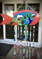 Fish Nautical Wind Chime Hanging Mobile Multi...