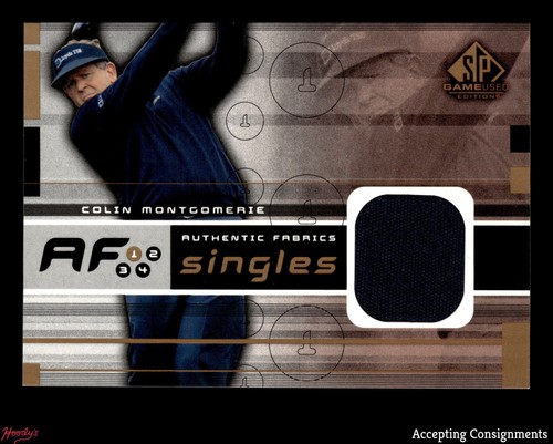 2002 SP Game Used Front 9 Fabric #CM Colin Montgomerie GAME USED SHIRT RELIC