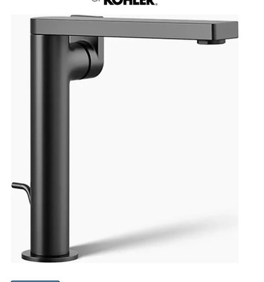 Kohler Composed K-73168-4-BL  Vessel Tall Bathroom Sink Faucet Matte Black NEW