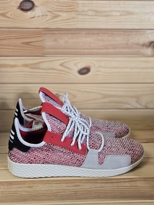 Adidas x Pharrell Williams Tennis HU V2 Shoes Scarlet Sneakers BB9542 Men's 9