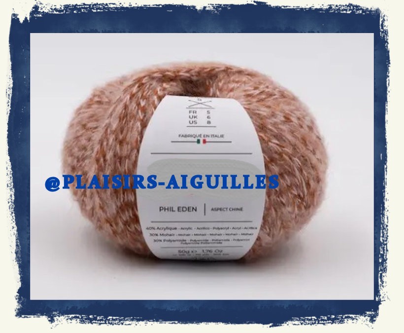 Laine PHIL EDEN praline fil à tricoter en lot de pelotes neuves
