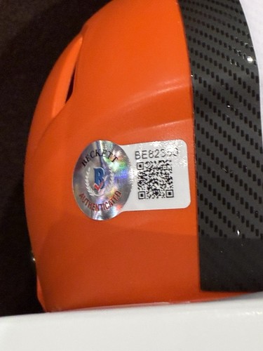 JOHNNY MANZIEL F*$* CLEVELAND SIGNED MINI HELMET WOW! W BECKETT CERT! - Picture 6 of 7