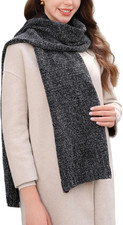 Womens Chenille Scarf Soft Winter Warm Long Shawl Wrap for Men Winter Classic So
