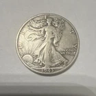 1943 Liberty Walking Half Dollar Silver Coin Denver Mint 50C