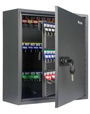 120 Position Key Cabinet with Combination and Key Lock Resettable Black Digital