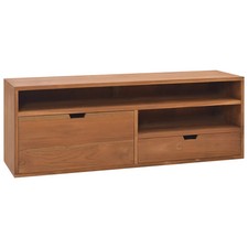Image of TV Cabinet 110x30x40 cm Solid Teak Wood vidaXL