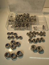 348 PCS Metric SAE Nylon Insert Lock Nuts Set, 304 Stainless Steel NEW