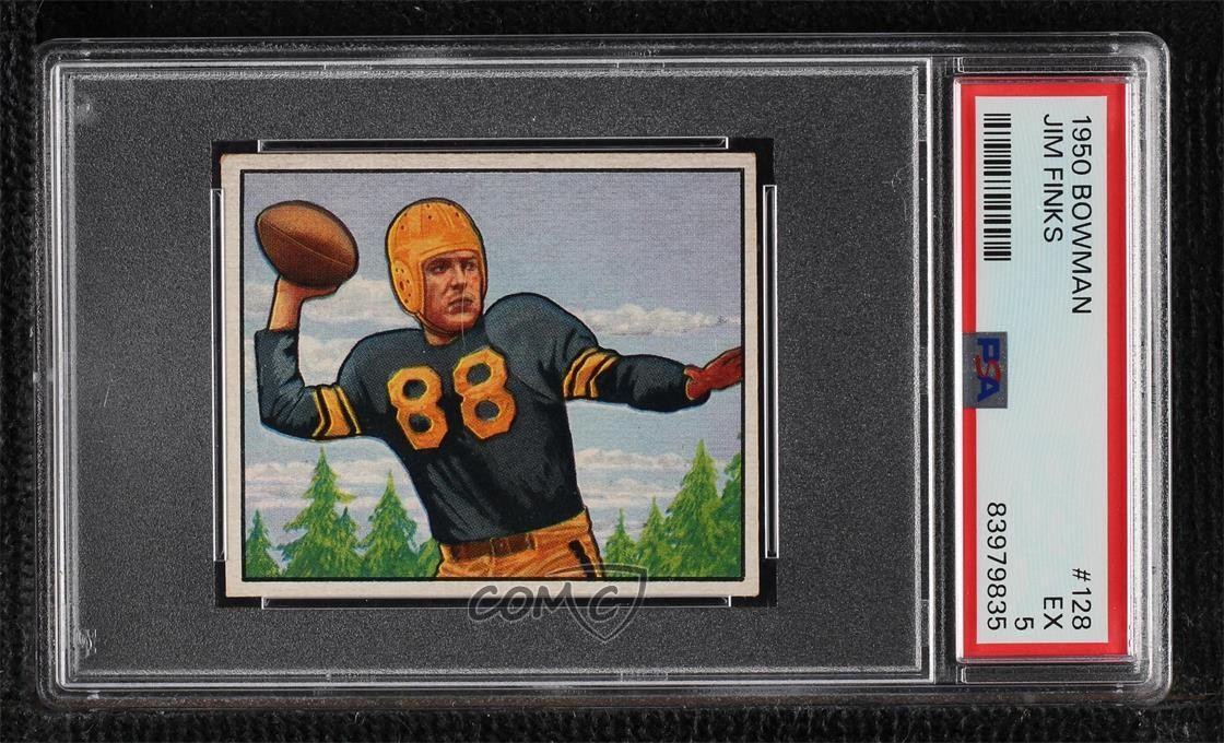 1950 Bowman Jim Finks James Finks #128 PSA 5 HOF 1q7