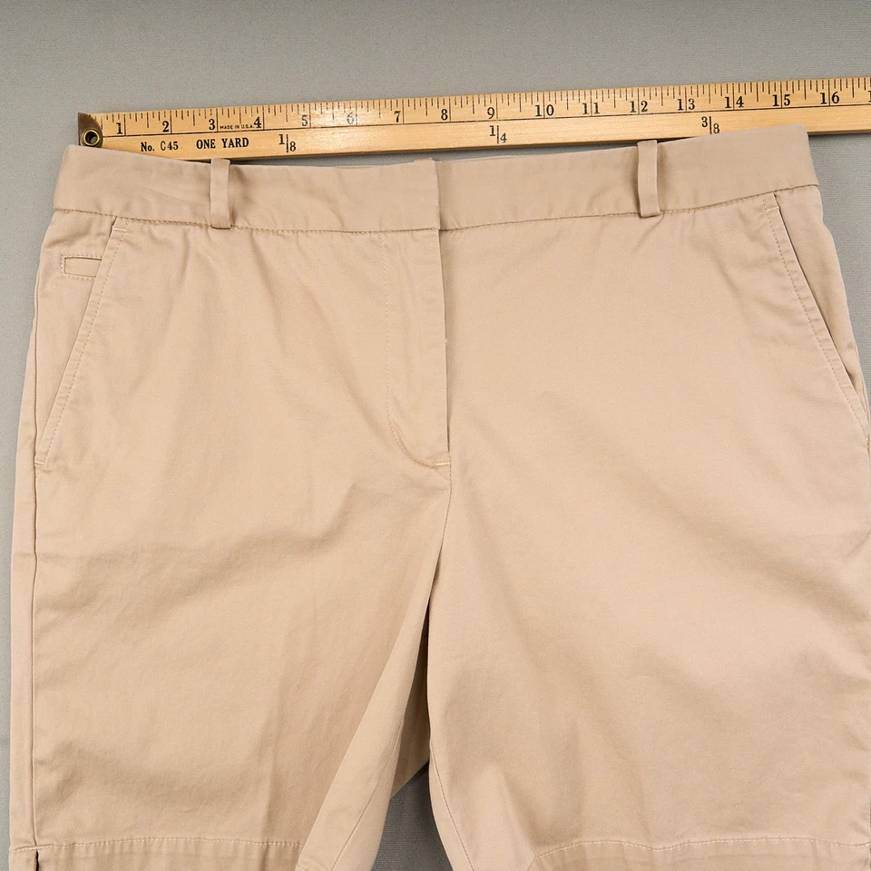 Talbots Shorts Womens 6 Khaki Cotton Stretch Flat Front 7" Walking Chino - Image 2 of 4