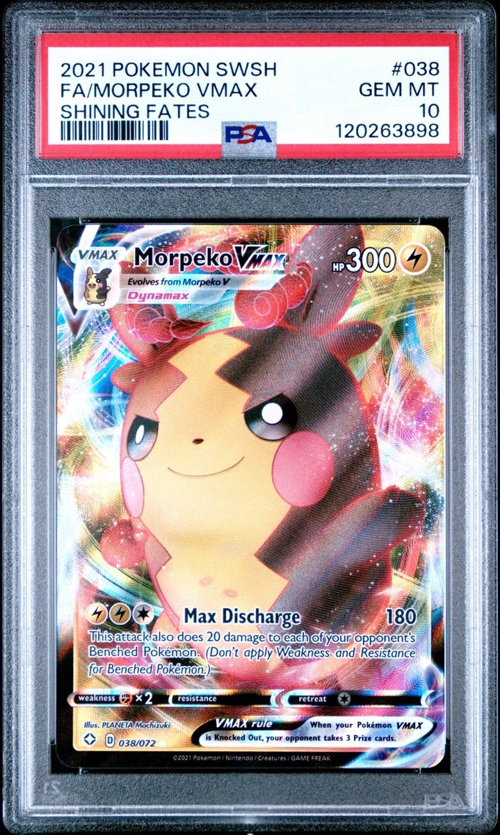 2021 Pokemon Shining Fates #038 Full Art Morpeko VMAX GEM MINT PSA