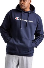 Champion Men's Big Tall Script Hood Pullover Fleece, Size Color Options
