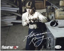 Adrienne King signed 8x10 Photo Alice Hardy Friday the 13th JSA Authentication