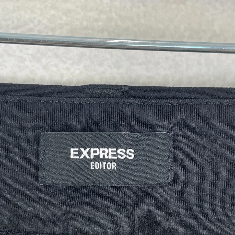 Express Mujer 10 Editor Bota Tiro Medio Negro Vestido Pantalones Carrera Negocios Trabajo Foto 3 de 4