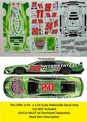 NASCAR DECAL #20 INTERSTATE BATTERIES 2023 TOYOTA CAMRY CHRISTOPHER BELL 1/24