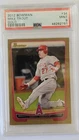 PSA 9 MIKE TROUT 2012 BOWMAN GOLD VARIATION  #34 MINT