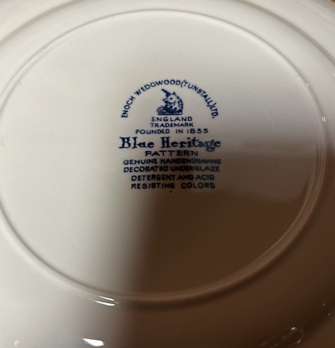 Enoch Wedgwood England Blue Heritage Onion Pattern Dinner Plate See Desc - Picture 7 of 10