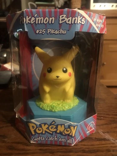 Pikachu Toy Bank Pokemon 1999 Applause In Box