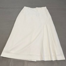 VTG 80s Christian Dior White Pleat Midi Skirt Coquette France Tennis Y2K-M-5912