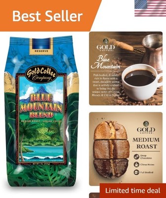 Medium Roast Blue Mountain Coffee - Full-Bodied Arabica, Sweet & Balanced 16 oz.