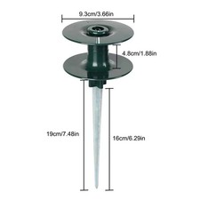 Guide �� rouleaux de tuyau de jardin longue dur��e avec pointe m��tallique zinc