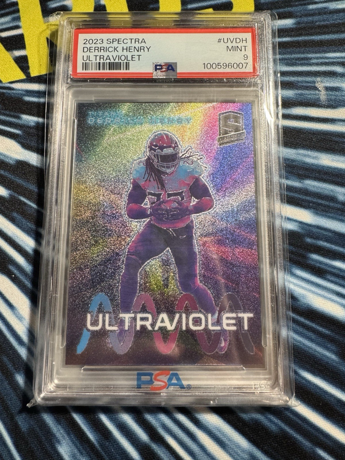 2023 Panini Spectra Derrick Henry #UV-DH Ultraviolet SSP (Case Hit) PSA 9
