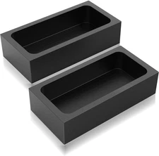MMasters 1kg-2 Pieces Premium Graphite Ingot Mold for pieces, black 