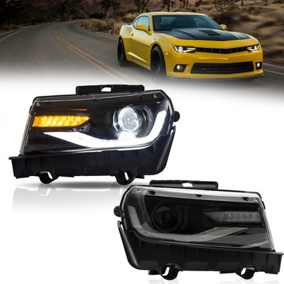 VLAND Scheinwerfer für 2014 2015 Chevrolet Camaro w/Sequential Dual Beam