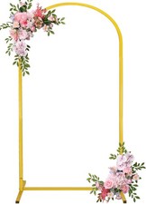 7.2FT Metal Arch Backdrop Stand, Gold Wedding Balloon Arch Stand Frame