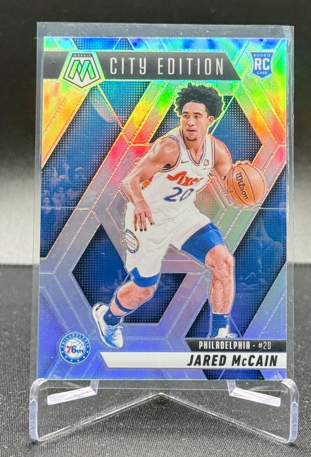 2024-25 Panini Mosaic - City Edition Jared McCain #277 Silver Prizm (RC) 76ers