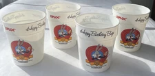 Looney Tunes Lot 4 Happy Birthday Bugs Bunny 50th Ziploc Vintage Plastic Cups