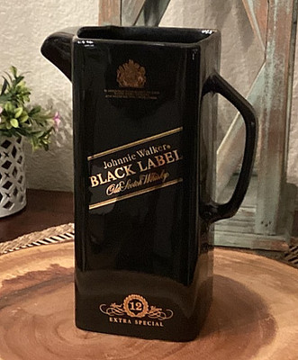 Johnnie Walker Black Label 12 Year Extra Special Pub Pitcher Bar Vtg Collectible