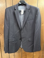 Express Photographer Blazer Fitted Suit Jacket Men 42 Regular Gray 42R NEW