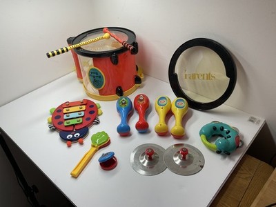 Bee Bop Band Schlagzeug mit Maracas Tamburinen und Xylophon 