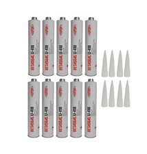 U-418 Auto Glass Urethane Adhesive - Primerless 10 Tubes 310ml,Cartridge,Black