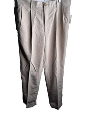 Nautica Rigger Classic Fit Pants Size 34 x 32 New Beige Cuff Leg, Pockets, Nice