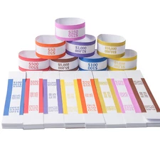 Pack of 800 Currency Band Bundles Self-Adhesive Money Bands for Cash Straps