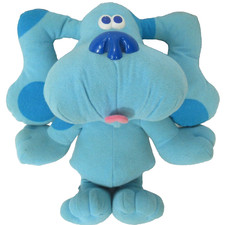 Blues Clues Dog Plush 12  Sing Along Blue Barking Howling Vintage TYCO VINTAGE