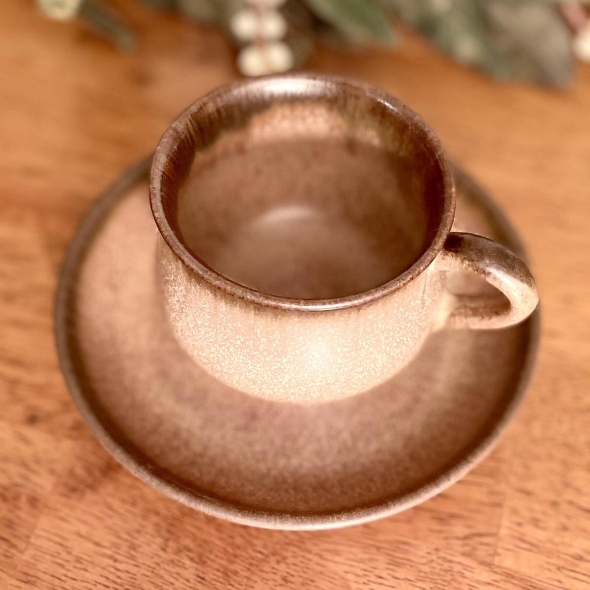 Vintage Denby Langley Stoneware Pottery Romany Brown Flat Cup 
