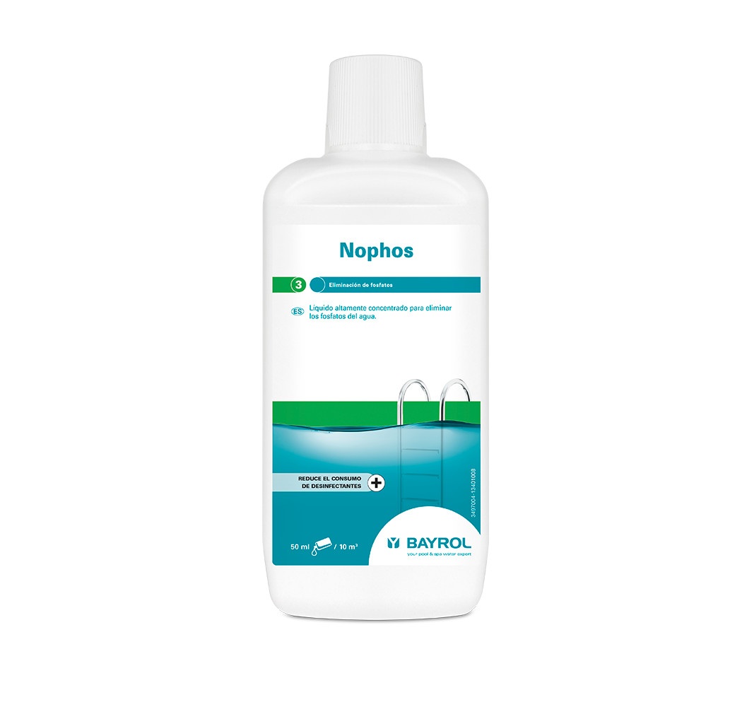 NOPHOS Bayrol 1 L - Líquido superconcentrado para eliminar los fosfatos del agua