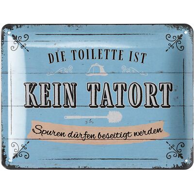 Retro Blechschild „Schiethus Für Damen & Herren“ – 28x12 Cm, Metall, Mit 4 Aufhänge-Löchern, Witziges Geschenk & Deko